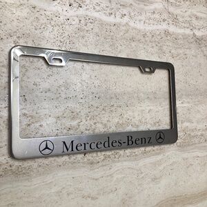 Mercedes Benz Silver License Plate Frame